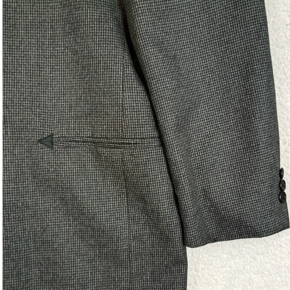 Circle S Western Blazer Mens 42R Gray Houndstooth Cowboy Country Sport Coat